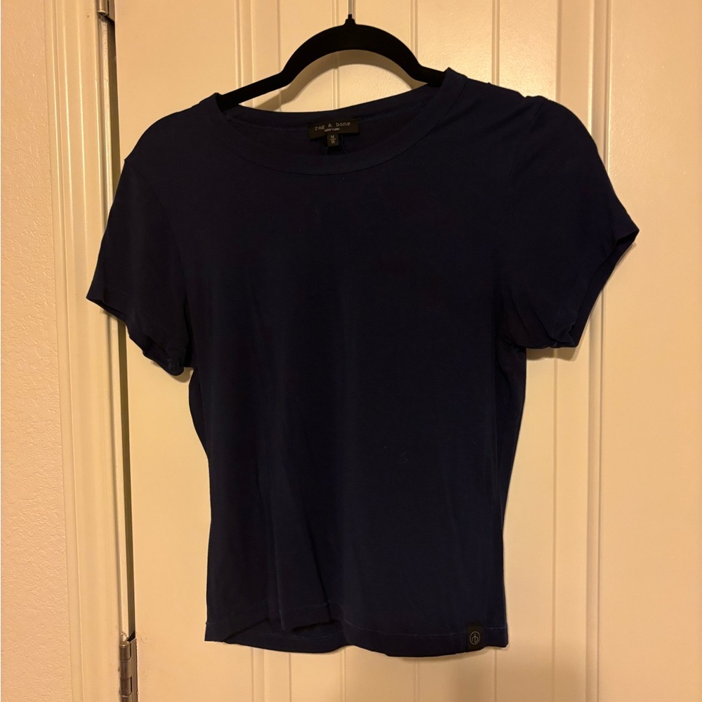 Rag & Bone Black Fitted Short Sleeve Tee